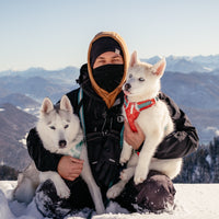 michael and his two huskies.