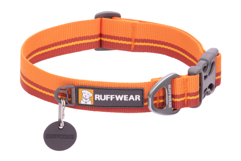  Tuff Pupper Heavy Duty Dog Collar, Tough Dog Collar, Reflective Dog Collar with Aluminum D-Ring Leash Clip, Separate Dog ID Tag  Attachment Keeps Engraved Dog Tags Quiet